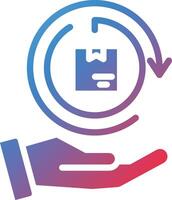 Refund Glyph Gradient Icon vector