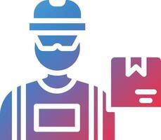 Stolen Package Glyph Gradient Icon vector