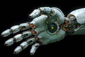 Futuristic Robotic Hand with Advanced Mechanical Design for Innovation Concepts photo