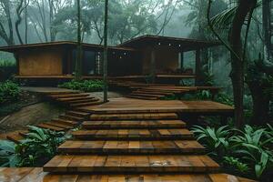 Modern Jungle Retreat Sustainable Architecture Amidst Lush Rainforest photo