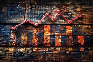 Rustic Analytics Steampunk-Inspired Wooden Chart Design for Data Visualization Projects photo