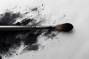 Artistic Brush Stroke on Canvas Creative Design for Artistic Projects photo