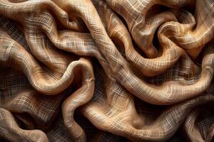 Intricate Textured Fabric Ripples for Design and Decoration Concepts photo