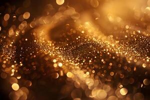 Glittering Gold Bokeh Abstract Background for Festive Design and Decoration Projects photo