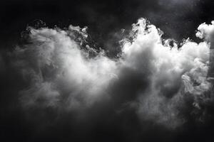Ethereal Smoke Cloud on Dark Background for Abstract Art and Design Concepts photo