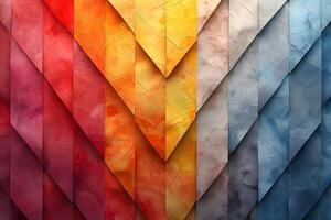 Vibrant Abstract Geometric Pattern with Multicolor Textured Layers for Modern Design photo