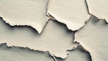 Discover the captivating textures of torn paper edges showcasing unique fibers and shadows perfect for enhancing creative mockup projects. photo