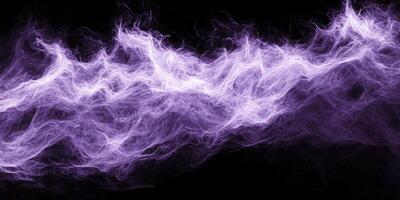 A captivating display of purple particles clusters gracefully, forming a soft-glowing wave. The design evokes a sense of fluidity and ethereal beauty against the deep black background. photo