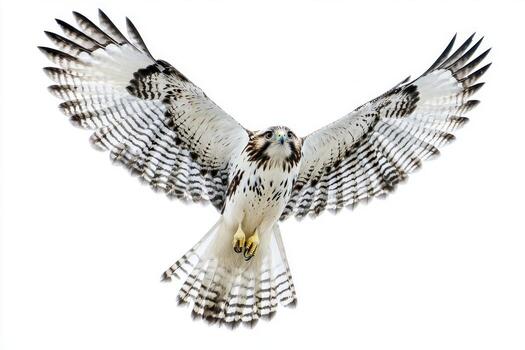 Witness the majesty of a rough-legged hawk in mid-flight, showcasing its impressive wingspan and intricate feather patterns as it glides effortlessly. photo