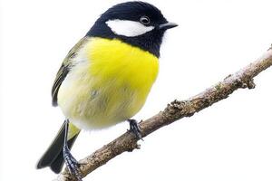 captivating bird highlights its stunning colors as it sits perched on a branch photo