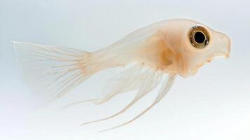 jellynose fish Ateleopodidae glides effortlessly in a tranquil environment highlighting its translucent body and distinctive elongated fins. photo