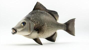 depiction features a Gray Triggerfish showcasing its unique coloration and distinct features while gracefully gliding through a light backdrop. photo
