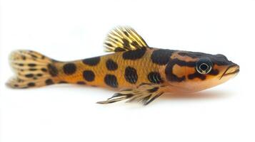 striking Hillstream Loach displays its unique coloration and markings emphasizing its natural beauty and adaptability in freshwater environments. photo