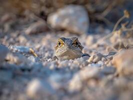 Gila Spotted Whiptail Lizard is poised and alert against a soft white background revealing its distinctive spots and unique features in stunning detail. photo