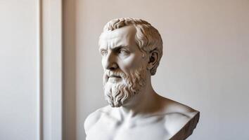 A bust of a man with a beard and a beard photo