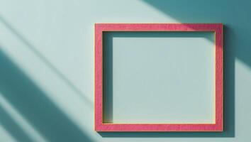 Colorful Border with Copy Space on Teal Background. photo