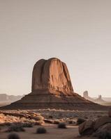 Majestic Rock Formation in Desert Landscape. photo
