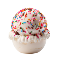 Delicious ice cream ball isolated on transparent background png
