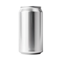 Empty beer soda can isolated on transparent background png