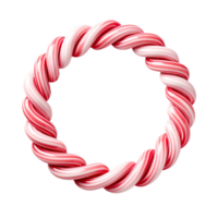 Frame made of candy cane isolated on transparent background png