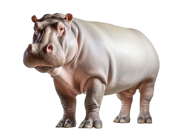 Full body of hippopotamus isolated on transparent background png