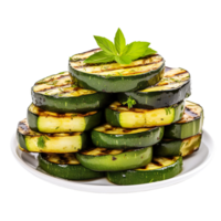 Grilled zucchini isolated on transparent background png