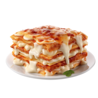 Lasagna cheese isolated on transparent background png