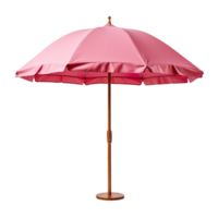 Pink beach umbrella isolated on transparent background png