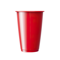 Plastic red cup isolated on transparent background png