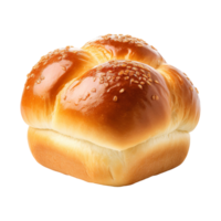 Plain kaiser bun isolated on transparent background png