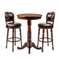 Pub table set isolated on transparent background png