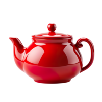 Red Teapot isolated on transparent background png
