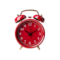 rojo alarma reloj aislado en transparente antecedentes png