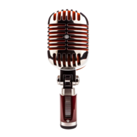 Retro style microphone isolated on transparent background png