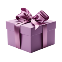 Purple gift box isolated on transparent background png