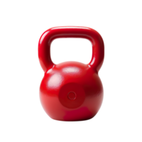 Red Kettlebell isolated on transparent background png