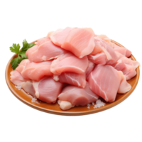 Raw chicken meat isolated on transparent background png