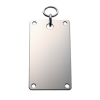 steel tag isolated on transparent background png