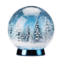 snow globe with snow isolated on transparent background png