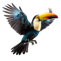 Toucan Flying isolated on transparent background png