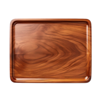 wooden serving tray isolated on transparent background png
