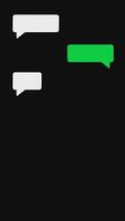 Messages chat dialogue copy space icon Animation loop with black background. video