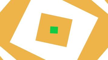 Simple rectangle white and orange spin transition on green screen animation. video