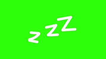 Sleeping Symbols Floating on Green Background video