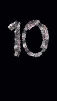 Poker Cards Animation Countdown from 10 to 0 in Dynamic 3D Sequence vertical video