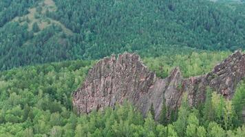 A Majestic Mountain Peak Embraced by Lush, Green Forests, Creating a Breathtaking Panoramic Landscape video