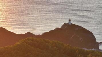 The Majestic View. A lonely lighthouse on the ocean video