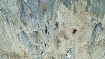 A Thrilling Adventure. Conquering the Majestic Mountain Peak With Determination and Teamwork video