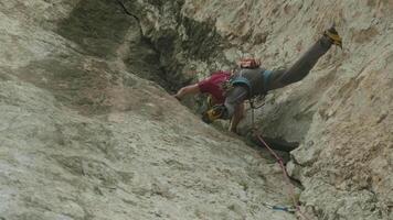 Scaling New Heights. A Thrilling Adventure of a Man Conquering the Mountain video