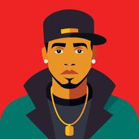 A man with a hat and a jacket vector